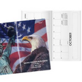 Patriotic Liberty Horizontal Monthly Pocket Planner